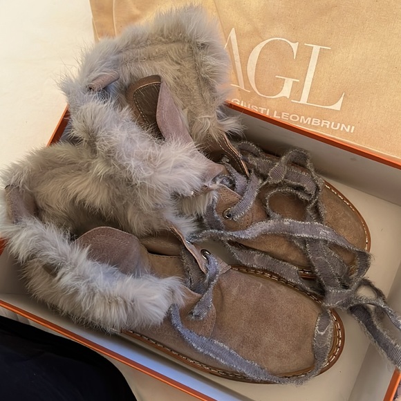 AGL combat suede boot w fur 7.5 - Picture 3 of 5